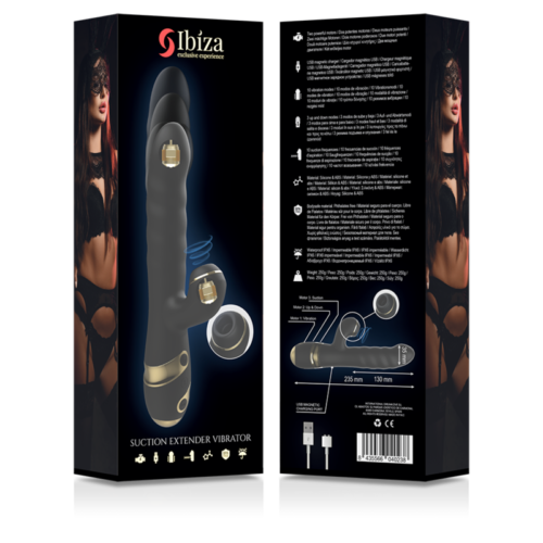 IBIZA™ – wibrator posuwisto – ssący, 10 trybów ssania, 10 trybów wibracji, 3 tryby góra/dół 3